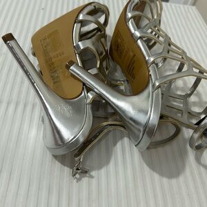Silver High Heel Sandals